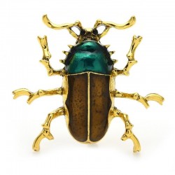 Broche scarabée en émail