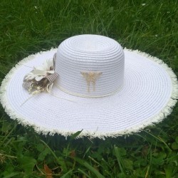 Broche papillon en zircon et OR plaqué sur un chapeau